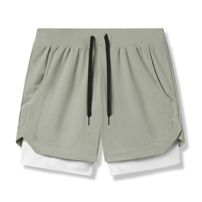 Men's Quick-Dry Fitness Shorts Double-Layer Athletic Design
