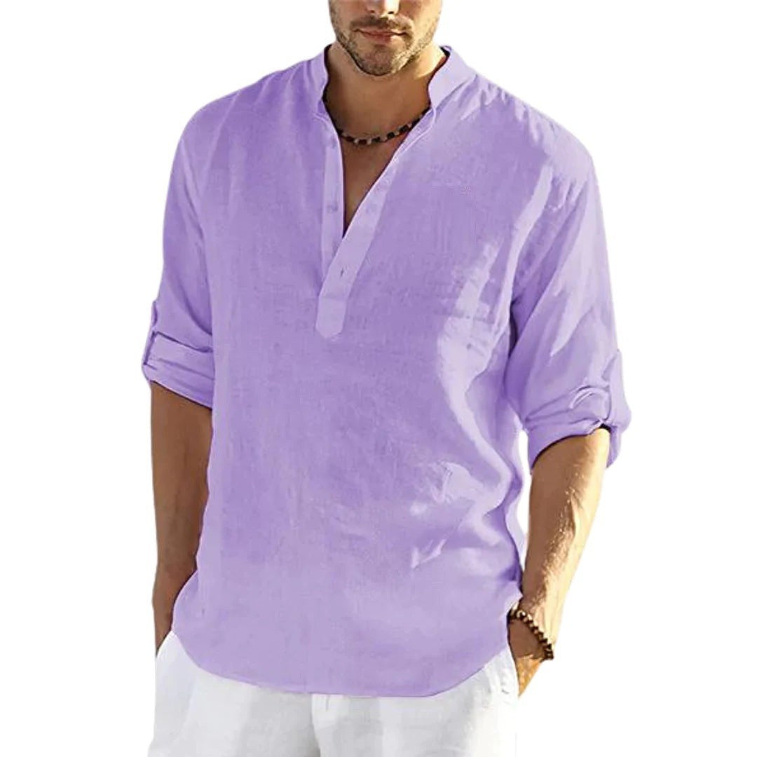Men's Linen Long-Sleeve T-Shirt