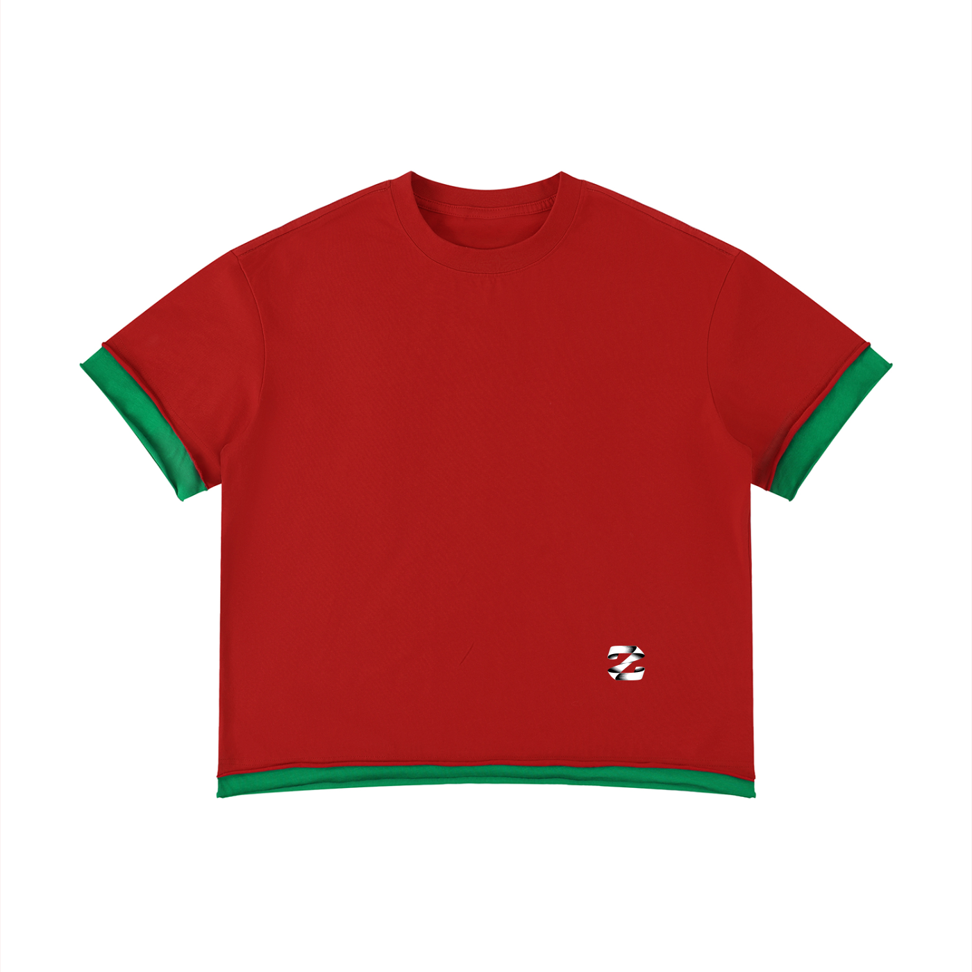 Unisex Boxy Color Block T-Shirt