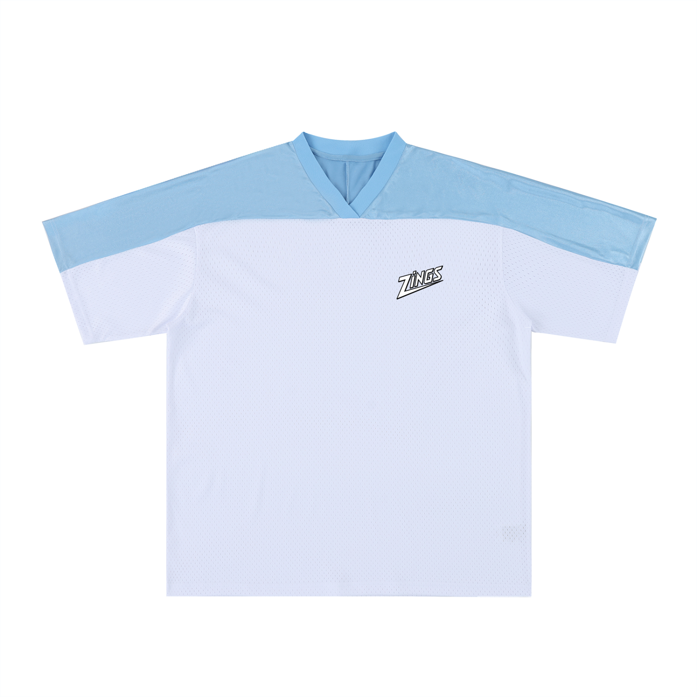 Oversized Mesh V-Neck Soccer Jersey