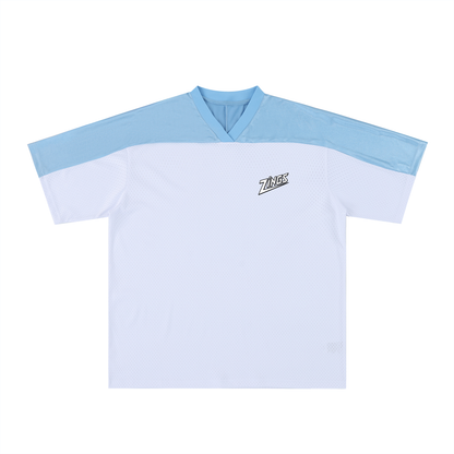 Oversized Mesh V-Neck Soccer Jersey