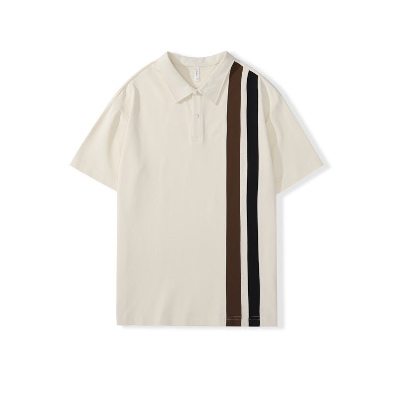 Black and white checkered men's Polo shirt