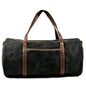 Retro Canvas Travel Bag with Leather Trim