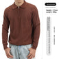 Mens Long Sleeve Knitted Polo Shirt