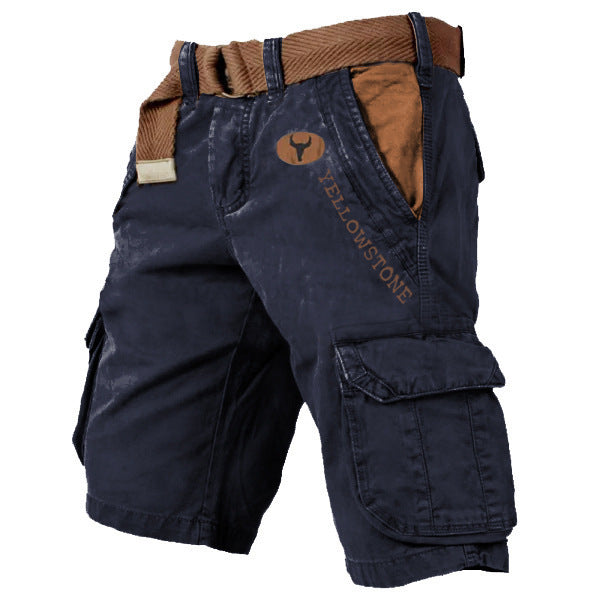 Mens Summer Cargo Shorts Loose Fit