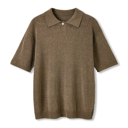 Mens Knitted Polo Shirt