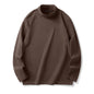 Men's Velvet Half Turtleneck Long Sleeve Shirt