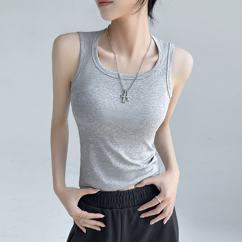 Womens Sleeveless Cotton Back Strap Top