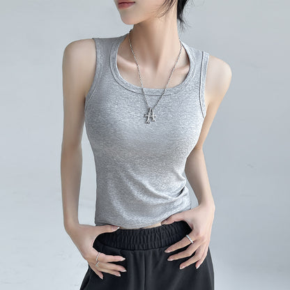 Womens Sleeveless Cotton Back Strap Top