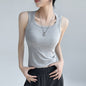 Womens Sleeveless Cotton Back Strap Top