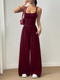 Womens Strapless Wide-Leg Jumpsuit