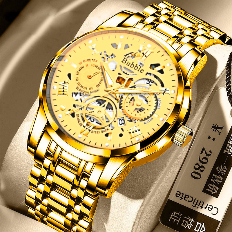 Automatic Quartz Hollow Retro Mens Watch