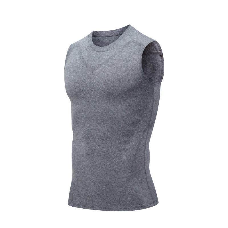 Mens Quick Dry Compression Fitness Vest