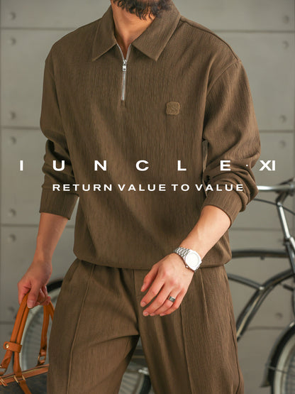 Mens Polo Long Sleeve Sports Suit
