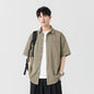 Mens Summer Ice Silk Shirt Jacket