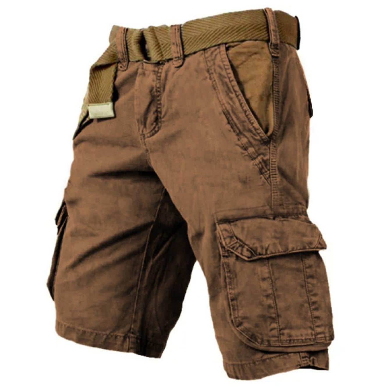 Mens Summer Cargo Shorts Loose Fit