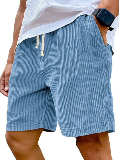 Mens Retro Corduroy Casual Shorts