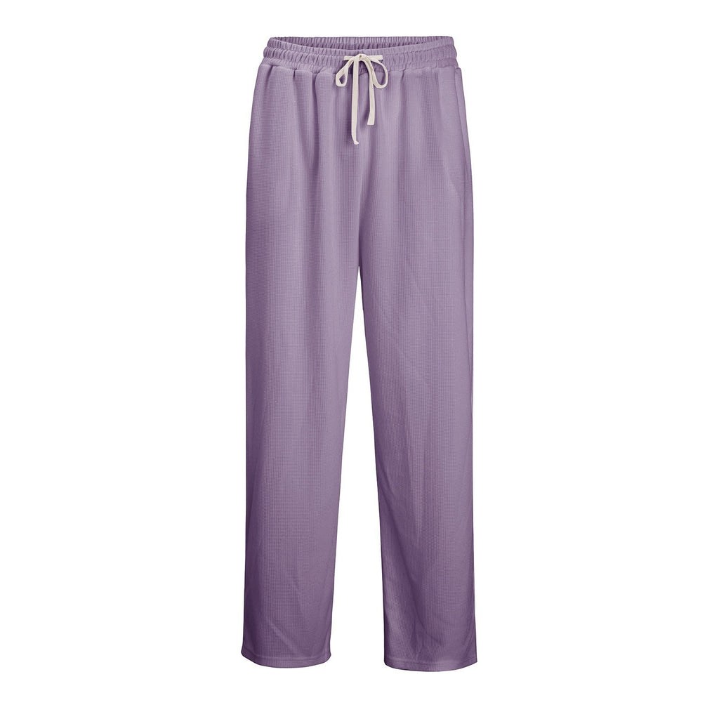 Mens Waffle Texture Casual Sport Pants