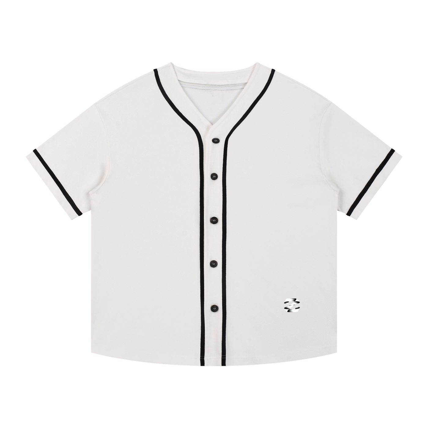 Contrast Piped Button-Up Jersey