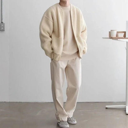 Men's Casual Knitted Cardigan Sweater