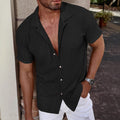 Collared short-sleeved casual shirt