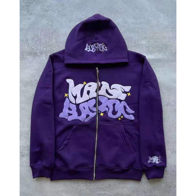 Gothic Punk Zip Up Hoodie Streetwear