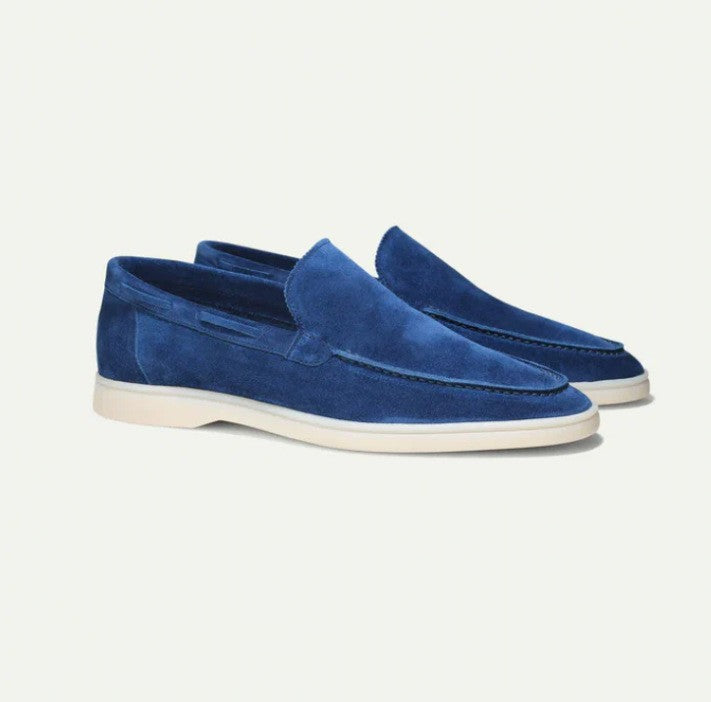 Mens Slip-On Driving Flats Suede Loafers