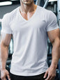 Men's V Neck Quick-Drying Casual T-Shirt