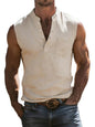 Mens Linen Sleeveless Vest