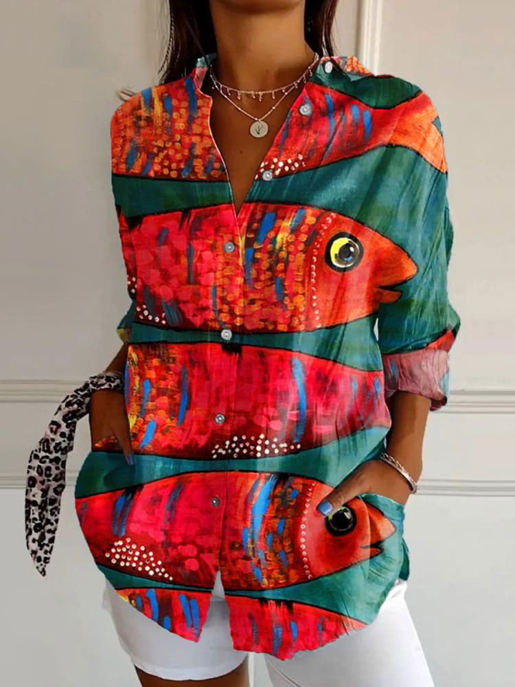 Womens Loose Fit Satin Shirt