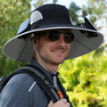 Solar Rechargeable Outdoor Cooling Hat with Adjustable Fans
