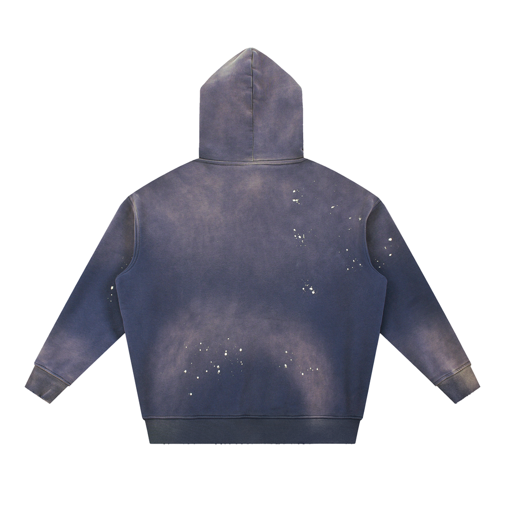 Zings Vintage Washed Frayed Fleece Hoodie