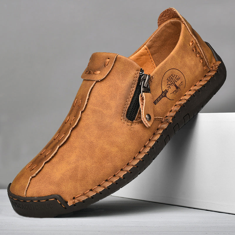 Mens Slip-On Leather Casual Shoes