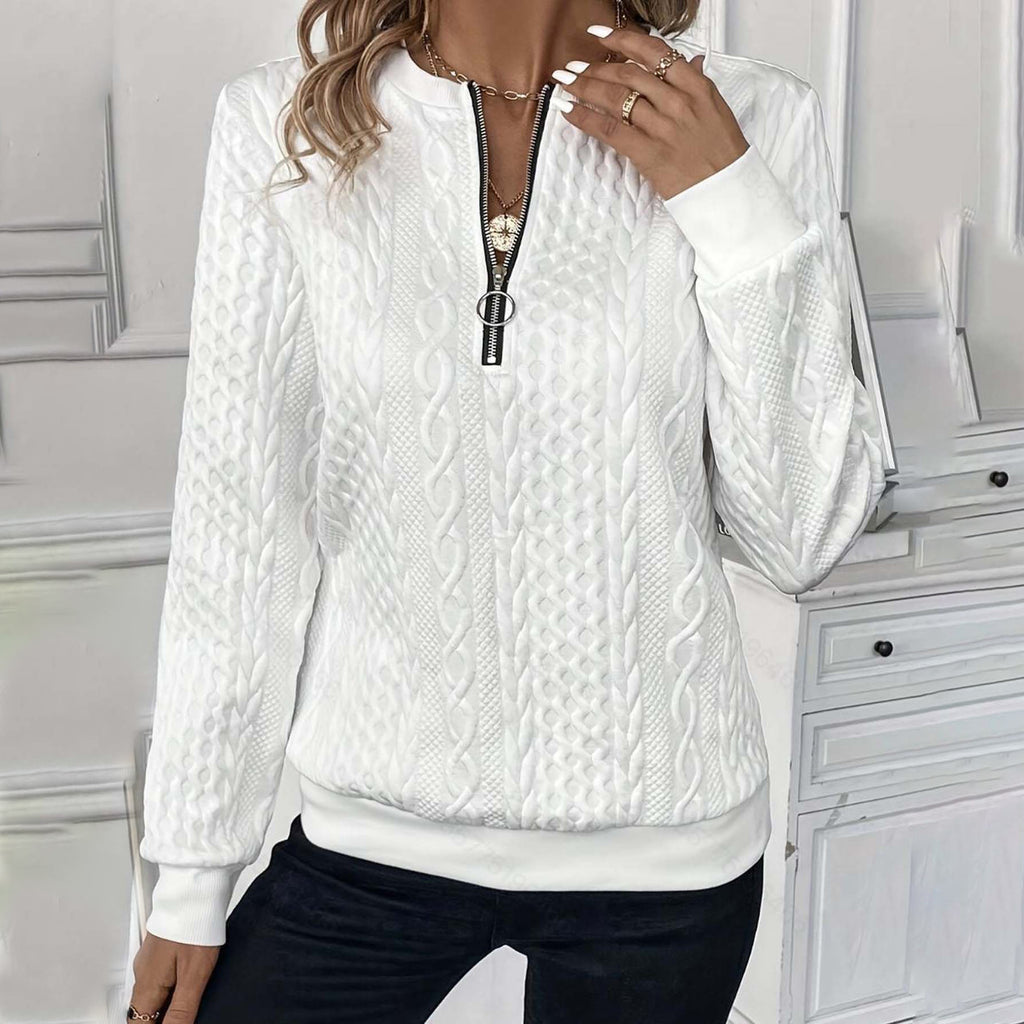 Womens Zipper Front Sweatshirt