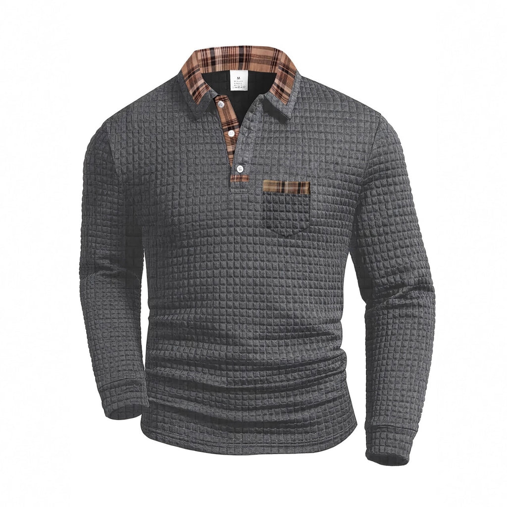 Classic Checkered Mens Polo Shirt