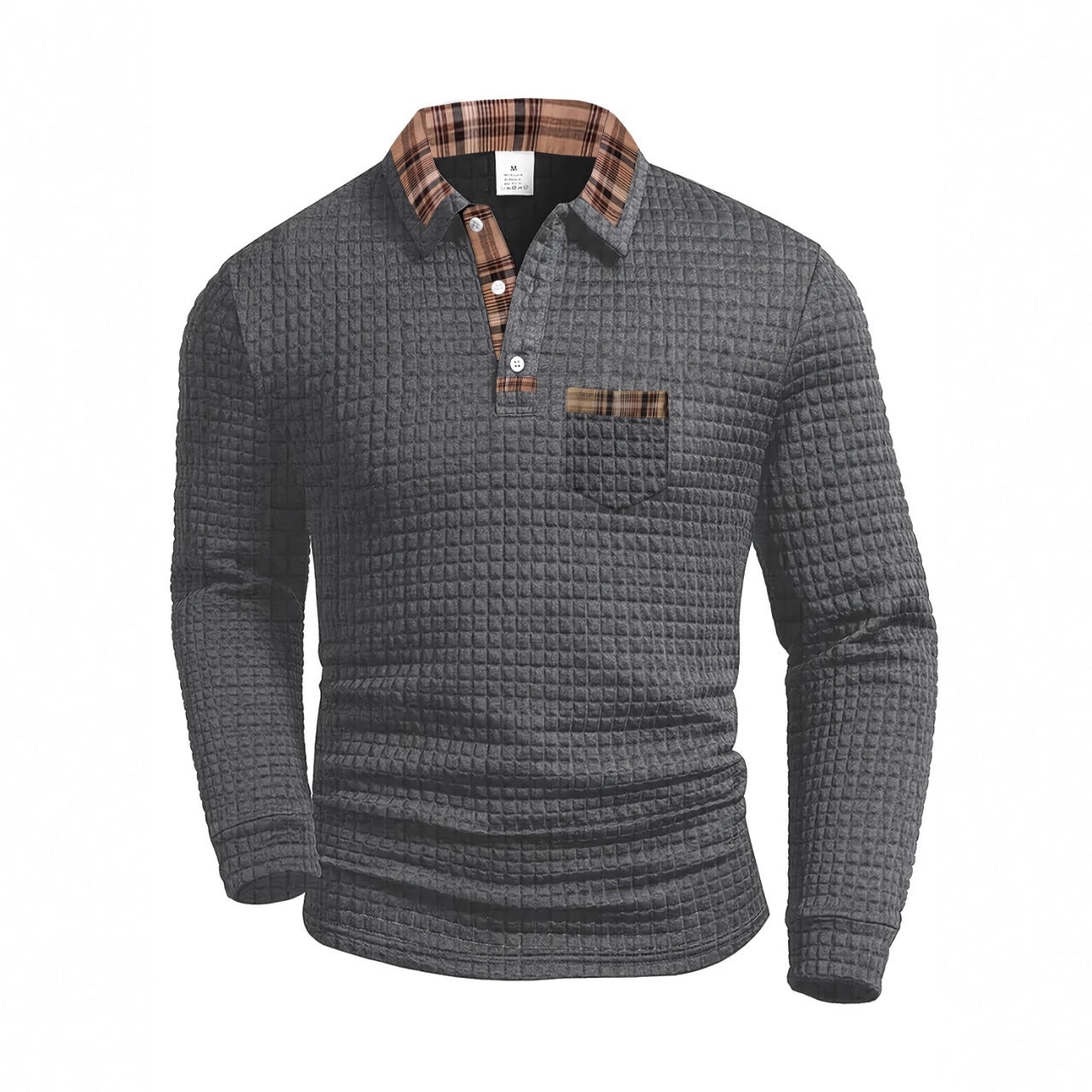 Classic Checkered Mens Polo Shirt