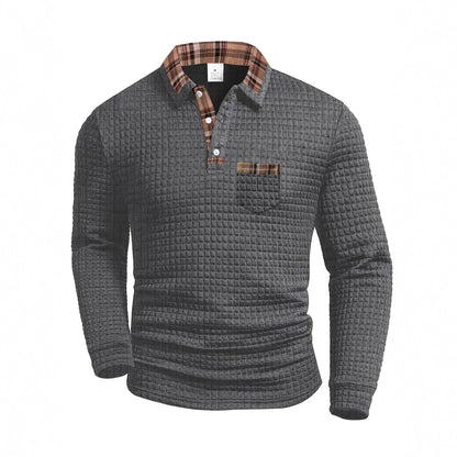 Classic Checkered Mens Polo Shirt
