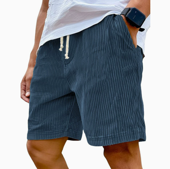 Mens Retro Corduroy Casual Shorts