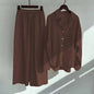 cotton and linen shirts, high-waisted loose trousers