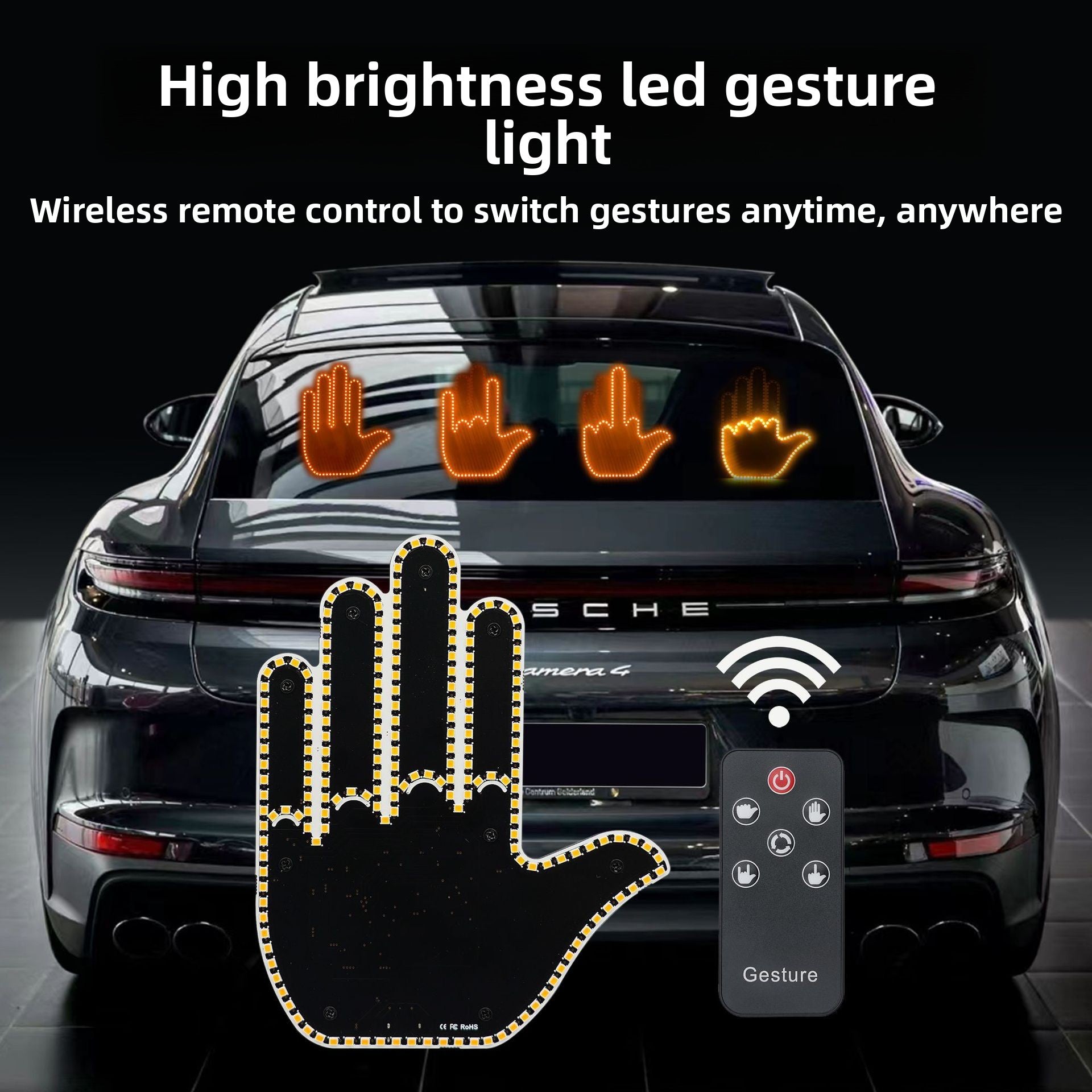 Gesture Control LED Warning Light