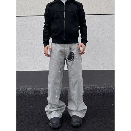 Retro Camouflage Denim Pants