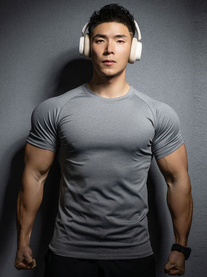 Men's Elastic Quick-Dry Sports T-Shirt