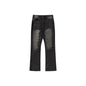 Retro washed black slightly flared jeans