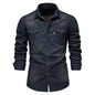 Men's Non-Iron Cotton Long Sleeve Shirt Slim Fit Casual Solid Color