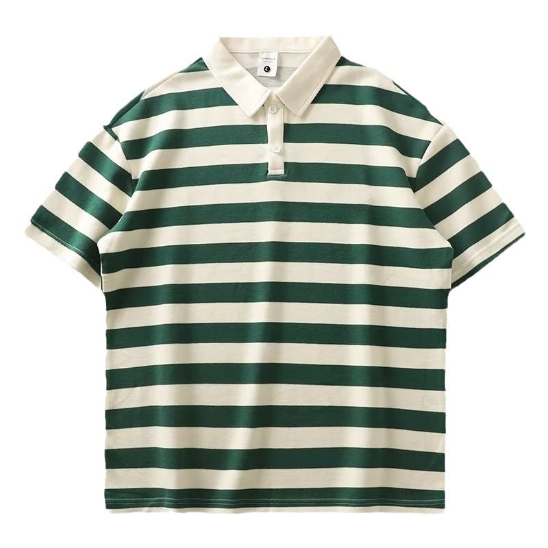 Striped Short Sleeve Polo Shirt