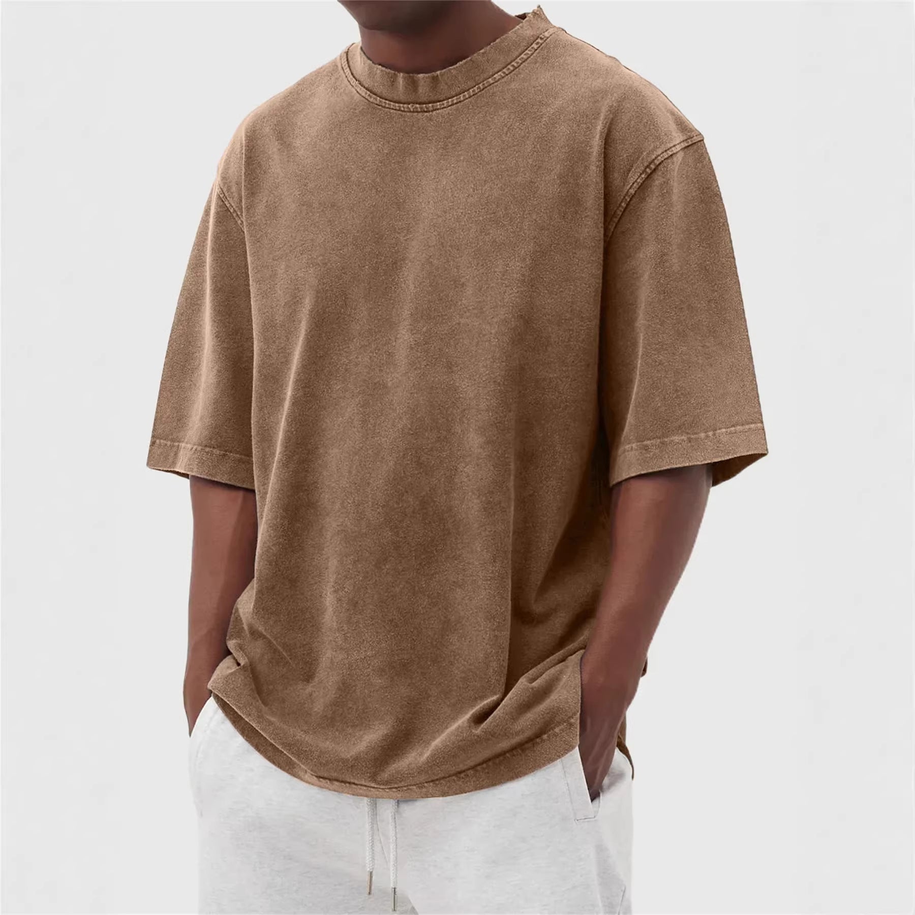 Mens Waffle Print Casual T-shirt