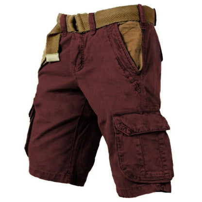 Mens Summer Cargo Shorts Loose Fit