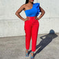 Large Size Fashionable Elegant Casual Slim High-Waisted Trousers
