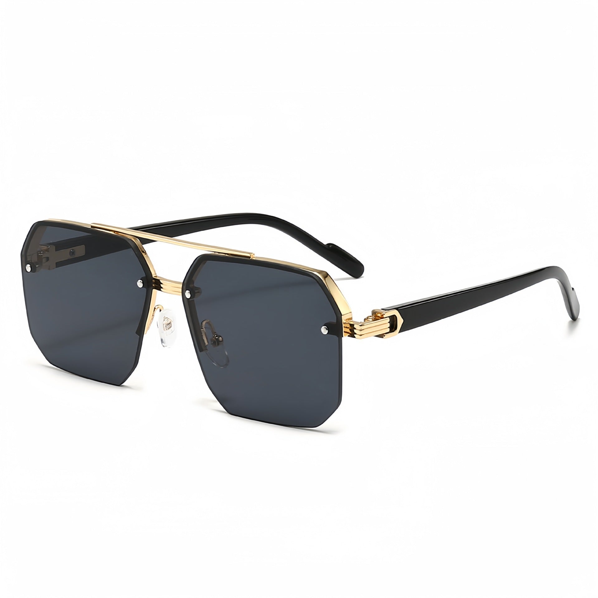 Half Frame Square Sunglasses for Men