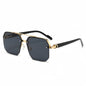 Half Frame Square Sunglasses for Men